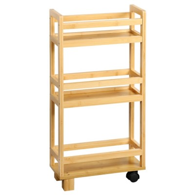 Kesper Τρόλεϊ-Ραφιέρα με Ροδάκια Μπαμπού 15x36x74εκ Kesper Τρόλεϊ-Ραφιέρα με Ροδάκια Μπαμπού 15x36x74εκ
