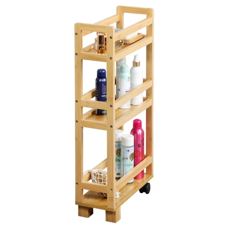 Kesper Τρόλεϊ-Ραφιέρα με Ροδάκια Μπαμπού 15x36x74εκ Kesper Τρόλεϊ-Ραφιέρα με Ροδάκια Μπαμπού 15x36x74εκ