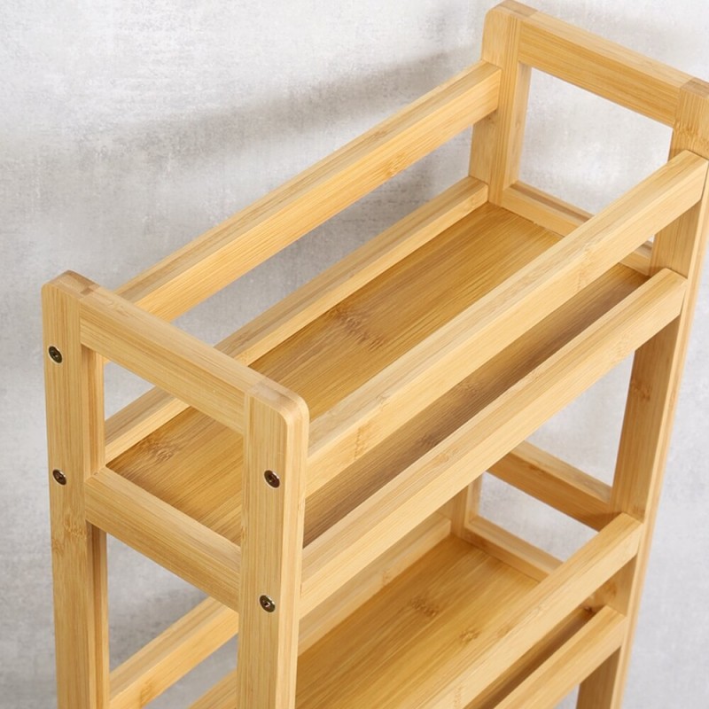 Kesper Τρόλεϊ-Ραφιέρα με Ροδάκια Μπαμπού 15x36x74εκ Kesper Τρόλεϊ-Ραφιέρα με Ροδάκια Μπαμπού 15x36x74εκ
