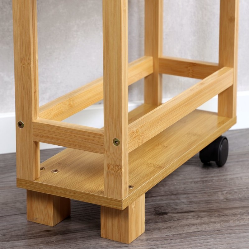 Kesper Τρόλεϊ-Ραφιέρα με Ροδάκια Μπαμπού 15x36x74εκ Kesper Τρόλεϊ-Ραφιέρα με Ροδάκια Μπαμπού 15x36x74εκ