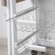 Kesper Τρόλεϊ Κουζίνας με Αναδιπλούμενο Πάγκο Εργασίας Ξύλινο Λευκό-Καφέ 37x37x76,5εκ