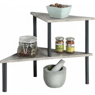 Kesper Γωνία Ραφιέρα Κουζίνας Ξύλινη Γκρι 53x38x38εκ Kesper Γωνία Ραφιέρα Κουζίνας Ξύλινη Γκρι 53x38x38εκ