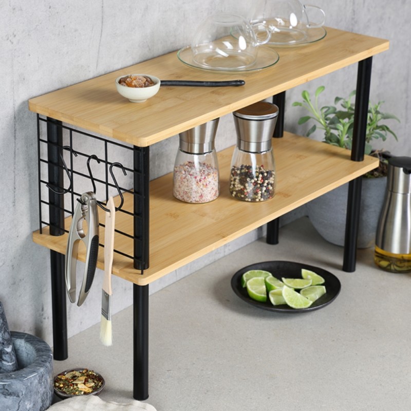 Kesper Ραφιέρα Κουζίνας Ξύλο-Μέταλλο 55x20x38εκ Kesper Ραφιέρα Κουζίνας Ξύλο-Μέταλλο 55x20x38εκ