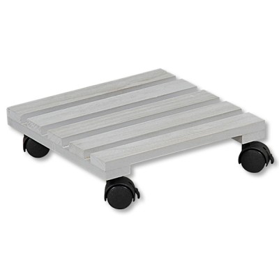 Kesper Βάση Γλάστρας Τροχήλατη Ξύλινη Γκρι 30x30εκ Kesper Βάση Γλάστρας Τροχήλατη Ξύλινη Γκρι 30x30εκ