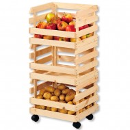 Kesper Τρόλεϊ Κουζίνας Ξύλινο Φυσικό 37x30x80εκ Kesper Τρόλεϊ Κουζίνας Ξύλινο Φυσικό 37x30x80εκ
