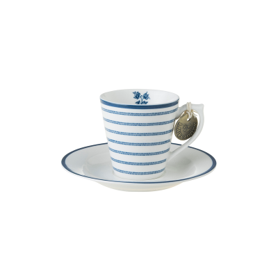 Laura Ashley Φλυτζάνι Espresso Πορσελάνης Candy Stripe,Blueprint 9cl Laura Ashley Φλυτζάνι Espresso Πορσελάνης Candy Stripe,Blueprint 9cl