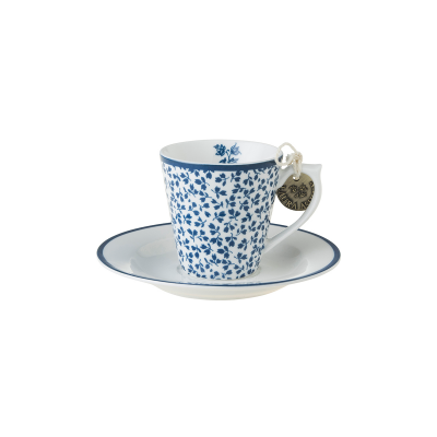 Laura Ashley Φλυτζάνι Espresso Πορσελάνης Floris,Blueprint 9cl Laura Ashley Φλυτζάνι Espresso Πορσελάνης Floris,Blueprint 9cl
