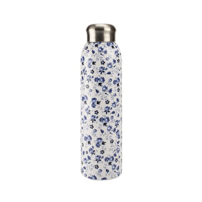 Laura Ashley Μπουκάλι Ισοθερμικό Ανοξείδωτο 2 Τοιχωμάτων Petit Fleur Μπλε Άσπρο-Μπλε 500ml