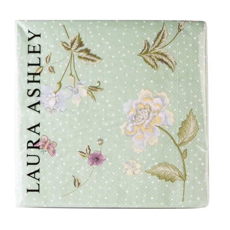 Laura Ashley Χαρτοπετσέτες Mint Uni,Heritage 33x33εκ