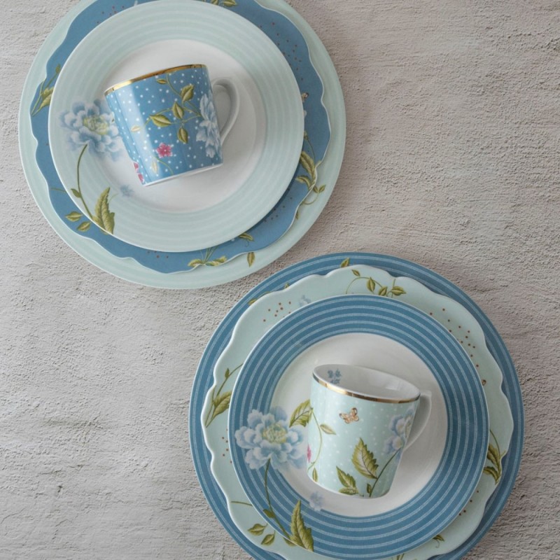 Laura Ashley Πιάτο Ρηχό Πορσελάνης Cobblestone Pinstripe,Heritage,26εκ