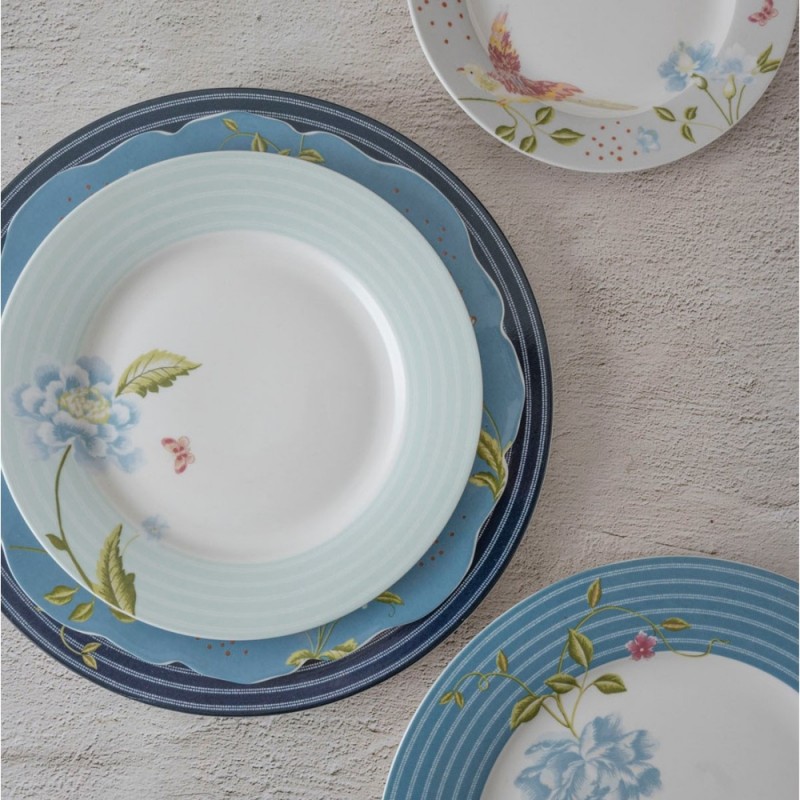 Laura Ashley Πιάτο Ρηχό Πορσελάνης Cobblestone Pinstripe,Heritage,26εκ