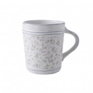 Laura Ashley Κούπα Ανάγλυφη Λευκή με Λουλούδι Γκρί Stoneware 35cl Artisan Laura Ashley Κούπα Ανάγλυφη Λευκή με Λουλούδι Γκρί Stoneware 35cl Artisan