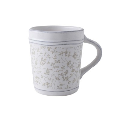 Laura Ashley Κούπα Ανάγλυφη Λευκή με Λουλούδι Γκρί Stoneware 35cl Artisan Laura Ashley Κούπα Ανάγλυφη Λευκή με Λουλούδι Γκρί Stoneware 35cl Artisan