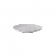 Laura Ashley Πιάτο Petit Four Ανάγλυφο Λευκό με Λουλούδι Γκρι Stoneware Artisan 12εκ  Laura Ashley Πιάτο Petit Four Ανάγλυφο Λευκό με Λουλούδι Γκρι Stoneware Artisan 12εκ