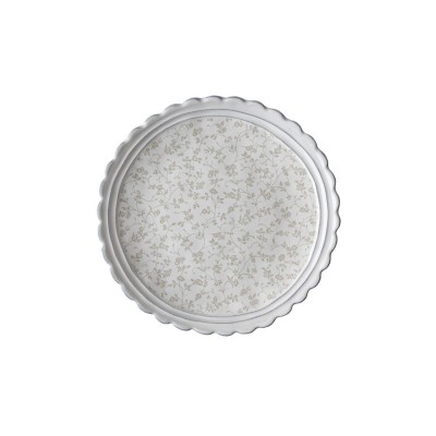 Laura Ashley Πιάτο Ανάγλυφο Λευκό Με Λουλούδι Γκρι Stoneware Artisan 20εκ Laura Ashley Πιάτο Ανάγλυφο Λευκό Με Λουλούδι Γκρι Stoneware Artisan 20εκ