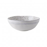Laura Ashley Μπολ Ανάγλυφο Λευκό Με Λουλούδι Γκρι Stoneware Artisan 16εκ  Laura Ashley Μπολ Ανάγλυφο Λευκό Με Λουλούδι Γκρι Stoneware Artisan 16εκ