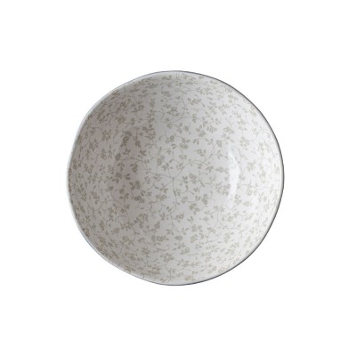 Laura Ashley Μπολ Ανάγλυφο Λευκό Με Λουλούδι Γκρι Stoneware Artisan 16εκ  Laura Ashley Μπολ Ανάγλυφο Λευκό Με Λουλούδι Γκρι Stoneware Artisan 16εκ