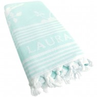 Laura Ashley Πετσέτα Θαλάσσης & Hammam Πράσινη 90x180εκ