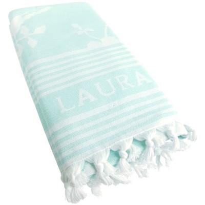 Laura Ashley Πετσέτα Θαλάσσης & Hammam Πράσινη 90x180εκ