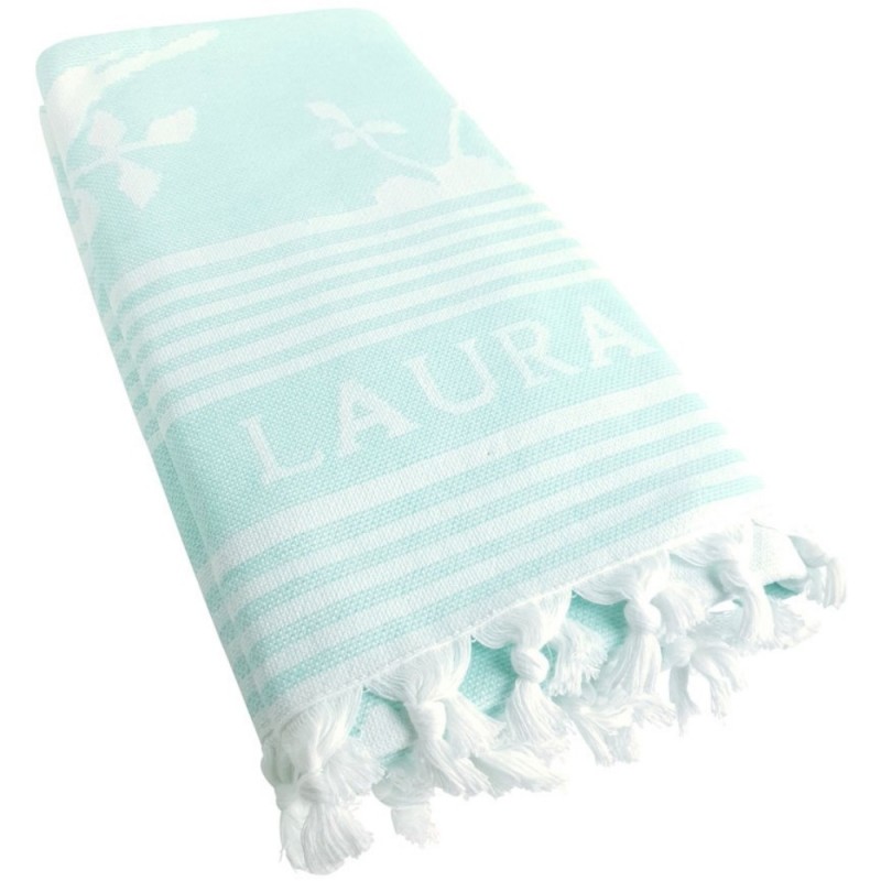 Laura Ashley Πετσέτα Θαλάσσης & Hammam Πράσινη 90x180εκ