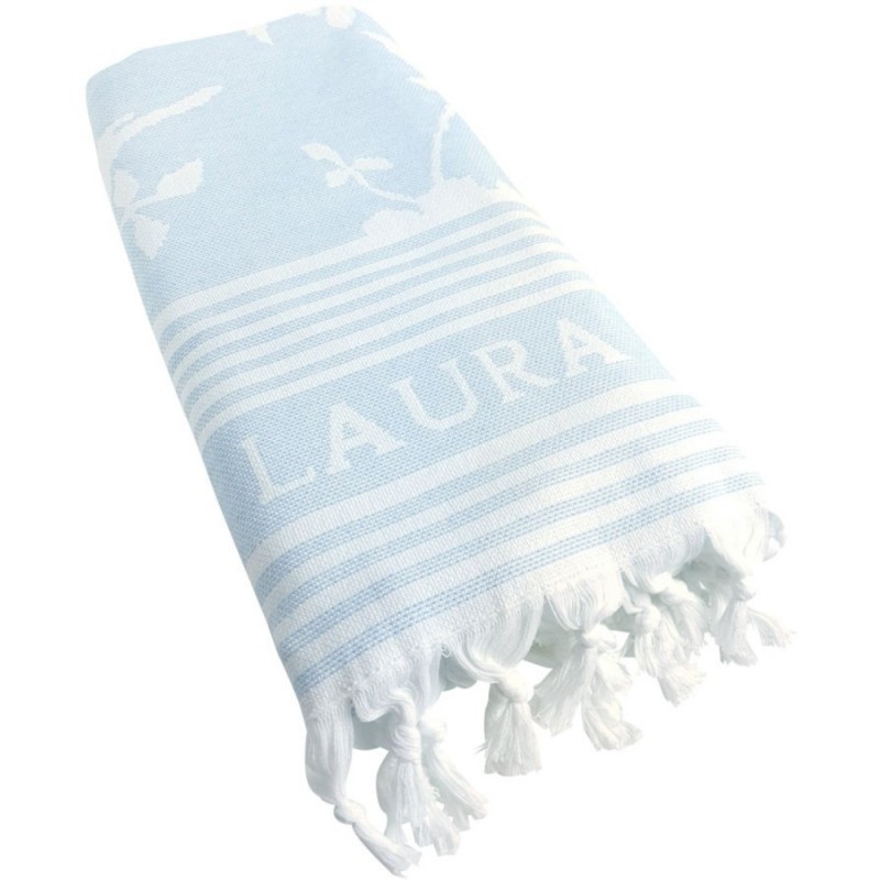 Laura Ashley Πετσέτα Θαλάσσης & Hammam Ανοιχτό Μπλε 90x180εκ