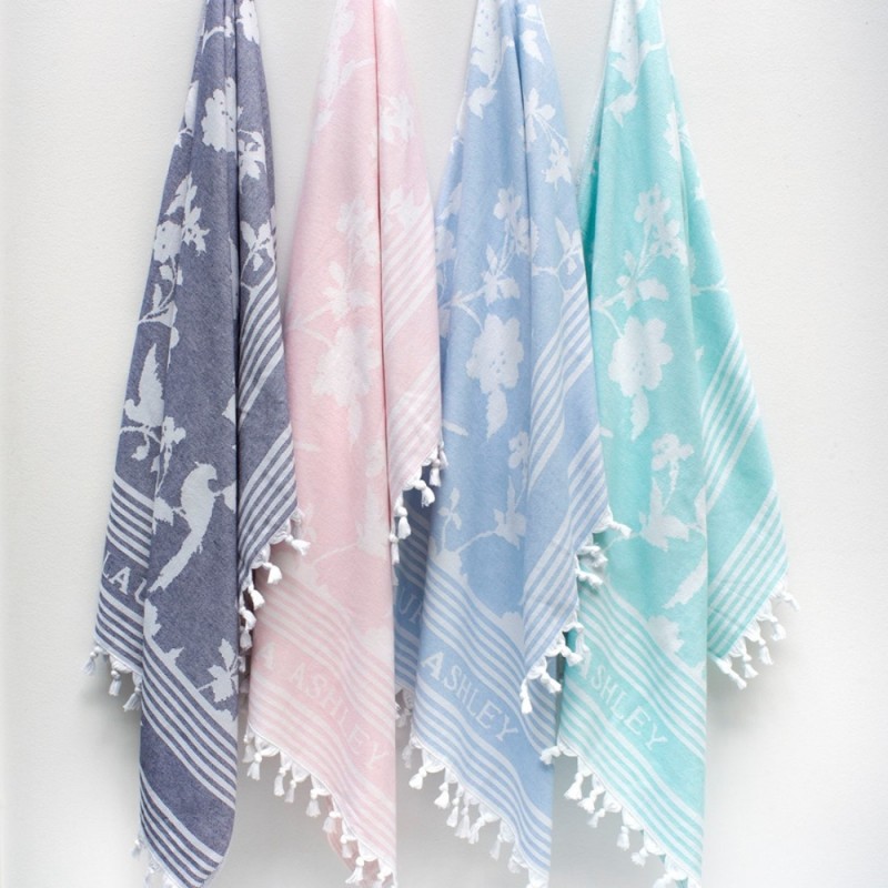 Laura Ashley Πετσέτα Θαλάσσης & Hammam Πράσινη 90x180εκ