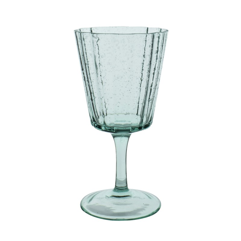 Laura Ashley Ποτήρι Κρασιού Γυάλινο Φυσητό Σετ 4τμχ Πράσινο Glass 27cl