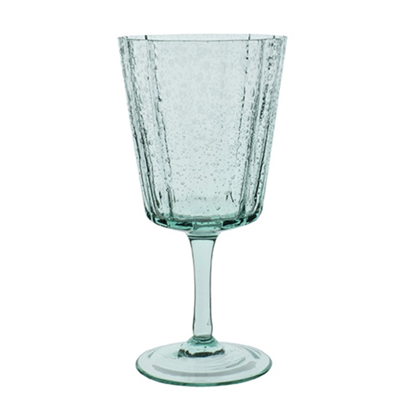 Laura Ashley Ποτήρι Κρασιού Γυάλινο Φυσητό Σετ 4τμχ Πράσινο Glass 38cl
