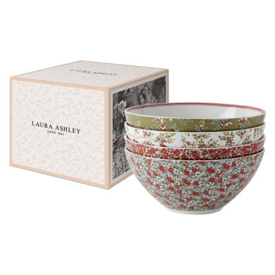 Laura Ashley Μπολ Πορσελάνης Σετ 4τμχ Stockbridge, 16εκ Laura Ashley Μπολ Πορσελάνης Σετ 4τμχ Stockbridge, 16εκ