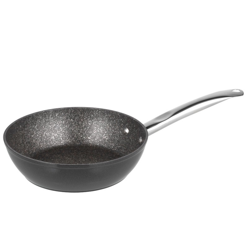 Michelino Wok Τηγάνι Αντικολλητικό Σφυρήλατου Αλουμινίου με Ανοξείδωτη Λαβή 28εκ Michelino Wok Τηγάνι Αντικολλητικό Σφυρήλατου Αλουμινίου με Ανοξείδωτη Λαβή 28εκ