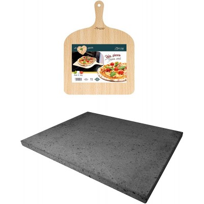 Eppicotispai Etna Σετ Πέτρα Ψησίματος Pizza και Ξύλο 38x30εκ
