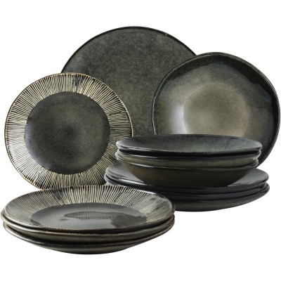 Dutch Rose Organic Σετ Σερβίτσιο 18τμχ  Stoneware Πράσινο Dutch Rose Organic Σετ Σερβίτσιο 18τμχ  Stoneware Πράσινο