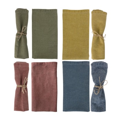 Laura Ashley Σετ Πετσέτες Φαγητού Υφασμάτινες 4τμχ 45x45εκ Πολύχρωμες Wild Clematis