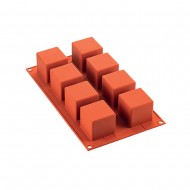 Silikomart Φόρμα Σιλικόνης Αντικολλητική 8 Θέσεων 5x5x5εκ Silikomart Φόρμα Σιλικόνης Αντικολλητική 8 Θέσεων 5x5x5εκ