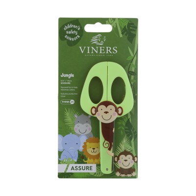 Viners Ψαλίδι Παιδικό Πράσινο με Πλαστική Θήκη Jungle 14εκ Viners Ψαλίδι Παιδικό Πράσινο με Πλαστική Θήκη Jungle 14εκ