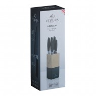Viners Μαχαίρια με Βάση Μπαμπού Γκρι-Φυσικό Σετ 6τμχ 36x12.5εκ Viners Μαχαίρια με Βάση Μπαμπού Γκρι-Φυσικό Σετ 6τμχ 36x12.5εκ