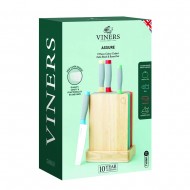 Viners 4 Μαχαίρια με 4 Διαφορετικές Επιφάνειες Κοπής σε Ξύλινη Βάση Σετ 8τμχ  Viners 4 Μαχαίρια με 4 Διαφορετικές Επιφάνειες Κοπής σε Ξύλινη Βάση Σετ 8τμχ