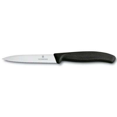 Victorinox Μαχαίρι Γενικής Χρήσης Οδοντωτό Μαύρο 10εκ Victorinox Μαχαίρι Γενικής Χρήσης Οδοντωτό Μαύρο 10εκ
