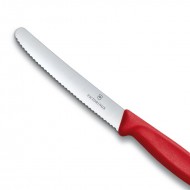 Victorinox Μαχαίρι Γενικής Χρήσης Οδοντωτό Κόκκινο 11εκ Victorinox Μαχαίρι Γενικής Χρήσης Οδοντωτό Κόκκινο 11εκ
