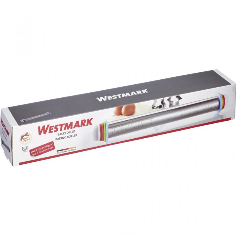 Westmark Πλάστης Ζύμης Ανοξείδωτος 43,5εκ με Ρυθμιζόμενους Δακτυλίους Rolling Pin Westmark Πλάστης Ζύμης Ανοξείδωτος 43,5εκ με Ρυθμιζόμενους Δακτυλίους Rolling Pin