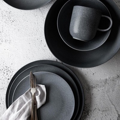 Dutch Rose Κούπα Stoneware Μαύρο Ματ, Black Velvet 39cl  Dutch Rose Κούπα Stoneware Μαύρο Ματ, Black Velvet 39cl