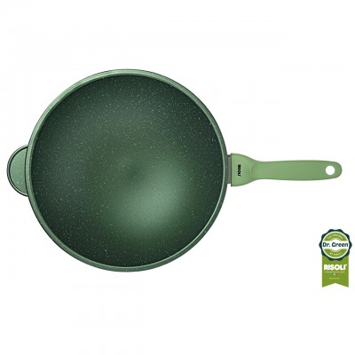 Risoli Wok Τηγάνι Αντικολλητικό Χυτού Αλουμινίου Dr Green 30εκ Risoli Wok Τηγάνι Αντικολλητικό Χυτού Αλουμινίου Dr Green 30εκ