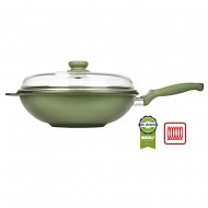 Risoli Wok Τηγάνι Επαγωγικό Αντικολλητικό Χυτού Αλουμινίου Dr Green 32εκ Risoli Wok Τηγάνι Επαγωγικό Αντικολλητικό Χυτού Αλουμινίου Dr Green 32εκ