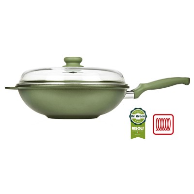 Risoli Wok Τηγάνι Επαγωγικό Αντικολλητικό Χυτού Αλουμινίου Dr Green 32εκ Risoli Wok Τηγάνι Επαγωγικό Αντικολλητικό Χυτού Αλουμινίου Dr Green 32εκ