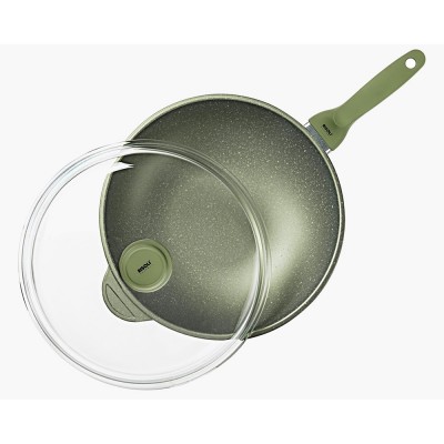 Risoli Wok Τηγάνι Επαγωγικό Αντικολλητικό Χυτού Αλουμινίου Dr Green 32εκ Risoli Wok Τηγάνι Επαγωγικό Αντικολλητικό Χυτού Αλουμινίου Dr Green 32εκ