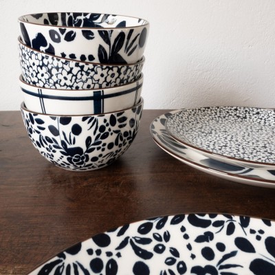 Floral Κούπα Πορσελάνης Check 30cl  Floral Κούπα Πορσελάνης Check 30cl