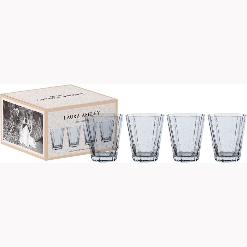 Laura Ashley Ποτήρι Ουίσκι Γυάλινο Φυσητό Σετ 4τμχ Glass 25cl