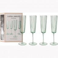 Laura Ashley Ποτήρι Σαμπάνιας Γυάλινο Φυσητό Σετ 4τμχ Πράσινο Glass 21cl Laura Ashley Ποτήρι Σαμπάνιας Γυάλινο Φυσητό Σετ 4τμχ Πράσινο Glass 21cl