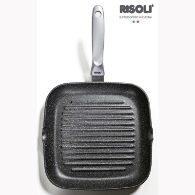 Risoli Γκριλιέρα Επαγωγική Αντικολλητική Χυτού Αλουμινίου Granito 26x26εκ Risoli Γκριλιέρα Επαγωγική Αντικολλητική Χυτού Αλουμινίου Granito 26x26εκ