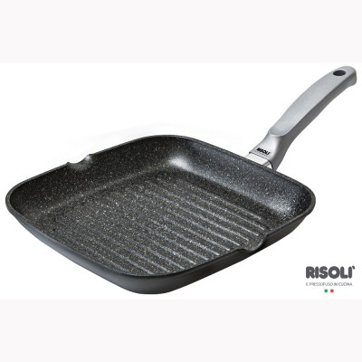 Risoli Γκριλιέρα Επαγωγική Αντικολλητική Χυτού Αλουμινίου Granito 26x26εκ Risoli Γκριλιέρα Επαγωγική Αντικολλητική Χυτού Αλουμινίου Granito 26x26εκ